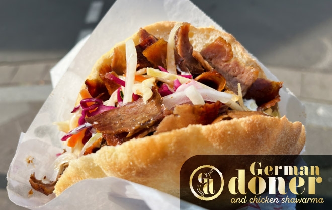 Delicious German Doner and Chicken Shawarma, start ordering now!